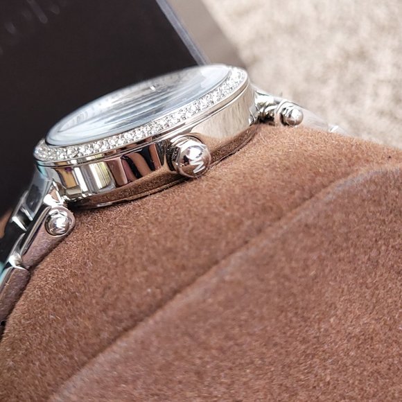 Michael Kors Parker Stainless Steel Watch With Glitz Accents-MK5615